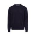 Finshley & Harding Pullover mit Cashmere-Anteil Herren Feinstrick, marine