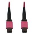 Eaton Tripp Lite Series 100G Multimode 50/125 OM4 Fiber Optic Kabel (12F MTP/MPO-PC F/F), LSZH, Magenta, 1 m (3.3 ft.)