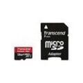 Transcend Premium - Flash-Speicherkarte (microSDXC-an-SD-Adapter inbegriffen) - 128 GB - UHS Class 1 / Class10 - 300x - microSDXC