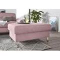 Polsterhocker SIT & MORE "Sorano", rosa (altrosa), B:100cm H:47cm T:66cm, Hocker