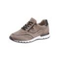 Sneaker CAPRICE, Damen, Gr. 37, grau (taupe), Glattleder, Veloursleder, sportlich, Schuhe