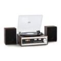 Oxford SE Mini-Stereoanlage DAB+/FM BT-Funktion Vinyl CD AUX-In Silber