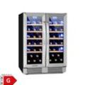 Vinovilla 42 Twin Built-In Duo Weinkühlschrank 2 Zonen 126l 42 Fl Glas Edelstahl 42 Flaschen 2 Kühlzonen