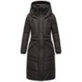 MARIKOO Damen Winter Steppmantel Stepp Jacke Mantel Parka warm mit Stehkragen & Kapuze Ayumii