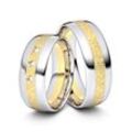 Juwelier-Schmuck Trauringe Frankfurt A. M. 750er Weiß-/Gelbgold - 6967