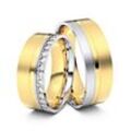 Juwelier-Schmuck Trauringe Lage 750er Gelb-/Weißgold - 7762