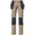 Mascot - Hose unique mit Hängetaschen kassel cordura 17631 Gr. 48 hellkhaki/schwarz