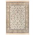 Teppich "Djamila", beige (creme), B:160cm H:3mm L:230cm, Viskose, FREUNDIN HOME COLLECTION, Teppiche, Fransenteppich, Orient-Design, Vintage-Look, Fransen, pflegeleicht, strapazierfähig