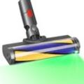 Paryou - Soft Roller Bodendüse für Dyson V10 V11 V15 V7 V8, elektrischer Soft Roller Bürstenaufsatz mit LED-Leuchten zum Aufdecken von unsichtbarem