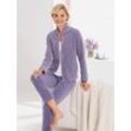 Hausanzug FEEL GOOD Gr. 44/46, lila (lavendel), Damen, 80% Baumwolle, 20% Polyester, Homewear-Sets