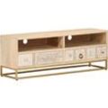 TV-Schrank 110x30x40 cm Massivholz Mango und Eisen Vidaxl