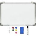 Magnetisches Whiteboard Weiß 60 x 40 cm Stahl vidaXL