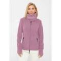 Fleecejacke BENCH. "FUNNEL", Damen, Gr. 36, rosa (wistful mauve), Fleece, Obermaterial: 100% Polyester, unifarben, Glanzfaden, casual, schmal, Langarm, Jacken, mit Glitzerstickerei