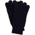 TOM TAILOR Herren Handschuhe mit recyceltem Cashmere, blau, Uni, Gr. S/M