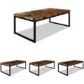 Maison Exclusive - The Living Store Couchtisch Teak Harz 110 x 60 x 40 cm - Couchtische - Schwarz