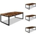 Couchtische - Living Couchtisch Teak Harz 110 x 60 x 40 cm - Schwarz