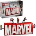 LEGO Super Heroes 76313 MARVEL Logo & Minifiguren Bausatz, Mehrfarbig