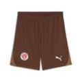 Trainingsshorts PUMA "FCSP HOME SHORTS", Herren, Gr. L, N-Gr, espresso braun, puma weiß, Web, Obermaterial: 100% Polyester, gemustert, sportlich, regular fit kniefrei, Hosen, FC St.Pauli Heim Shorts 2024/2025