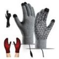 Beheizbare Handschuhe, USB Beheizte Handschuhe, Winterhandschuhe Herren Damen Winterhand Warme Handschuhe Touchscreen Handschuhe Zum Stricken Für