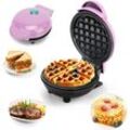 Ccykxa - Rosa) Mini-Rundwaffeleisen und Pfannkuchen-Waffeleisen für Weihnachtsgeschenke, Muttertag, Kindergeburtstage, Familienfeiern