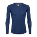 Icebreaker BodyfitZone™ Merino 150 Zone Thermo-Langarmshirt mit Rundhalsausschnitt - Mann - Estate Blue - Größe L