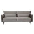 3-Sitzer Sofa Samt Grau Couch Relaxsofa Wohnzimmer Möbel Lounge