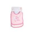 Cangaroo Babylatz 3er Set Tibby Selbstverschluss, wasserfest waschbar ab Geburt rosa