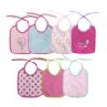 Baby Care Babylatz-Set 7-teilig, einlagig, zum Binden, waschbar, ab Geburt rosa