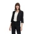 Jackenblazer BETTY BARCLAY "Betty Barclay Kurzblazer mit 3/4 Arm" Gr. 36, schwarz, Damen, Obermaterial: 86% Polyester, 14% Elasthan. Futter: 100% Polyester., Blazer, Material