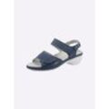 Sandalette CLASSIC BASICS, Damen, Gr. 38, blau (jeansblau), Nubukleder, feminin, Schuhe