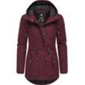 Winterjacke RAGWEAR "Monadis Black Label", Damen, Gr. L (40), rot (dunkelrot), Außenmaterial: 65% Polyester, 35% Baumwolle, Innenfutter: 100% Polyester, Wattierung: 100% Polyester, modisch, figurbetont Po-bedeckend, hoch geschlossener Ausschnitt, Langarm Ärmel ohne Ärmelschlitz Rippstrickbündchen, Jacken, stylischer Winterparka für die kalte Jahreszeit, Topseller