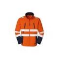 4PROTECT® Warnschutz-Softshelljacke pittsburgh leuchtorange/navy 3471L 100% Pol