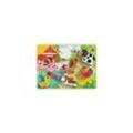 Tooky Toy 3D Kinder Holz-Puzzle Tiere, 8-teiliges Steckpuzzle, ab 12 Monaten grün