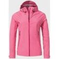 Outdoorjacke SCHÖFFEL "2.5L Jacket Vistdal L", Damen, Gr. 46, pink (3155, pink), Oberstoff : 100% Nylon, sportlich, regular fit, hoch geschlossener Ausschnitt, Jacken