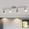 Led Deckenstrahler Schwenkbar GU10 Deckenleuchte Chrom Gbly Deckenspots 4 Flammig Wandleuchten Bad Deckenlampe Küchen Flur Schlafzimmer Leuchtmittel