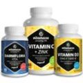 Immun-Paket mit Vitamin C + Zink, Vitamin D3 & Darmflora Vital