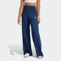 Sporthose ADIDAS ORIGINALS "ESS WR PANT", Damen, Gr. L, N-Gr, blau (night indigo), Obermaterial: 44% Viskose, 26% Polyester, 12% Elasthan, 9% Baumwolle, 9% Modal, sportlich, Hosen