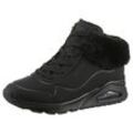 Winterboots SKECHERS "ESS - STREET GIRLS", Kinder, Gr. 29, schwarz, Lederimitat, Fellimitat, sportlich, Schuhe, Schnürstiefel mit Skech-Air-Zwischensohle mit Luftkissendämpfung