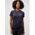 T-Shirt JACK WOLFSKIN "VONNAN GRAPHIC T W" Gr. L (42/44), grau (graphite), Damen, Hauptmaterial: 100% Polyester (recycled), Shirts