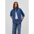 Jeansbluse MAVI "DENIM SHIRT", Damen, Gr. L, blau (schwarz indigo), 100% Baumwolle, unifarben, normal normal, Blusen, Fitted Denim Shirt