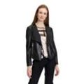 Jackenblazer BETTY BARCLAY "Betty Barclay Blazer-Jacke ohne Verschluss", Damen, Gr. 36, schwarz, Obermaterial: 100% Polyurethan, 100% Polyester., modisch, lässig geschnitten normal, Wasserfallausschnitt, Langarm, Blazer, Material