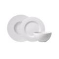 Geschirr-Set VILLEROY & BOCH "Manufacture Rock blanc", weiß, 6 tlg., Fine China-Porzellan, Geschirr-Sets, Made in Germany, Fine China Porzellan