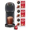 NESCAFÉ DOLCE GUSTO Kapselmaschine "KP340B Genio S Plus, Drehregler, Espresso-Boost", grau (cosmic grau), B:11,2cm H:27,3cm T:28,6cm, Kaffeemaschinen, inkl. 3 Pakete Nescafé Dolce Gusto KitKat (Kakao) im Wert UVP € 17,97