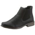 Chelseaboots RIEKER Gr. 36, schwarz, Damen, Lederimitat, Schuhe, Stiefelette, Boots, Blockabsatz, in klassischer Optik, Topseller