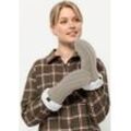 Fäustlinge JACK WOLFSKIN "HIGHLOFT KNIT MITTEN W", Damen, Gr. M (38/40), grau (dusty, grau), Hauptmaterial: 100% Polyester (recycled); Futter: 100% Polyester, Handschuhe