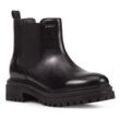 Chelseaboots GEOX "D IRIDEA B" Gr. 41, schwarz, Damen, Nappaleder, Schuhe, Chunky Boot, Plateau Stiefelette mit modischem Blockabsatz