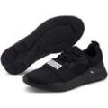 Sneaker PUMA "WIRED RUN JR", Kinder, Gr. 39, schwarz-weiß (puma schwarz, puma weiß), Textil, unifarben, sportlich, Schuhe