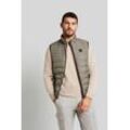 Steppweste BUGATTI Gr. 52, beige, Herren, 100% Polyester, unifarben, Westen, aus leichter Nylonware