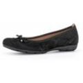 Ballerina GABOR, Damen, Gr. 41, schwarz, Ziegenveloursleder, klassisch, Schuhe, Flache Schuhe, Business Schuhe mit Hovercraft Luftkammern-Laufsohle