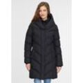 Steppjacke RAGWEAR "NATALKA", Damen, Gr. XS (34), schwarz, Web, Steppware, Obermaterial: 100% Polyester, unifarben, casual, Langarm Rippstrickbündchen, Jacken, wasserabweisender Steppmantel für den Übergang und Winter